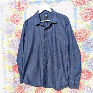 Apt. 9 Large Deep Blue Slim Fit Shirt